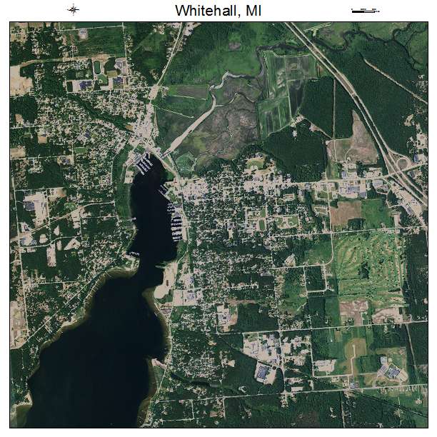 Whitehall, MI air photo map