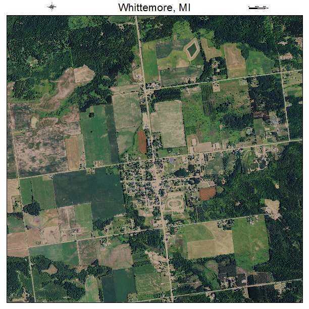 Whittemore, MI air photo map