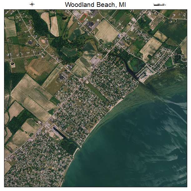 Woodland Beach, MI air photo map