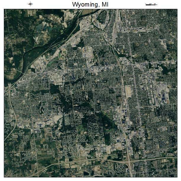 Wyoming, MI air photo map