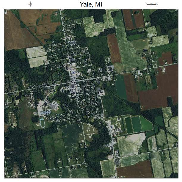 Yale, MI air photo map