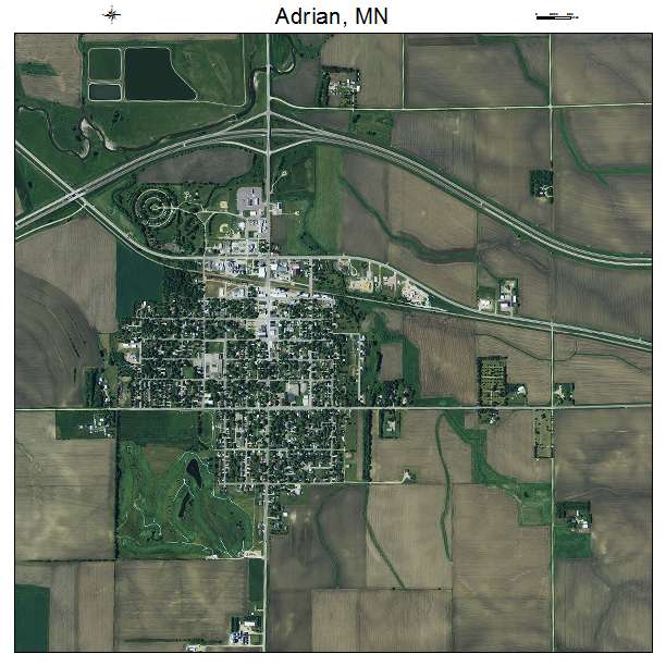 Adrian, MN air photo map