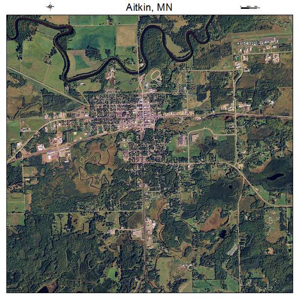 Aitkin, MN air photo map