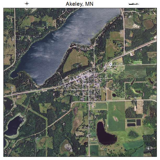 Akeley, MN air photo map