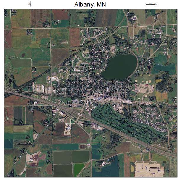 Albany, MN air photo map