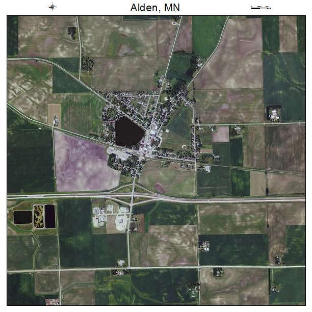 Alden, MN air photo map
