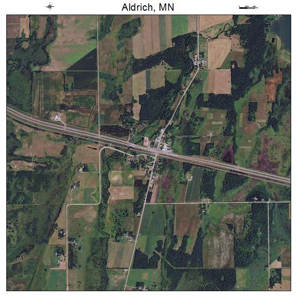 Aldrich, MN air photo map