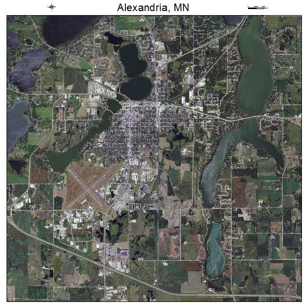 Alexandria, MN air photo map