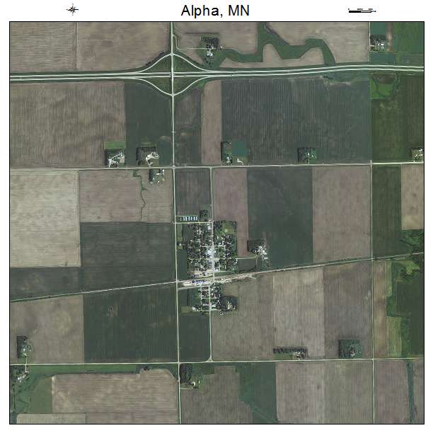 Alpha, MN air photo map