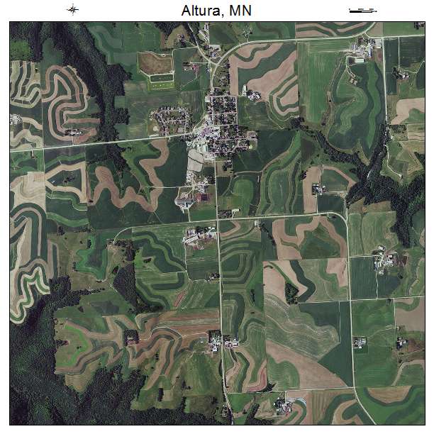 Altura, MN air photo map