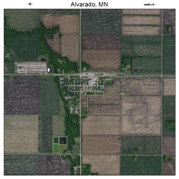 Alvarado, MN air photo map