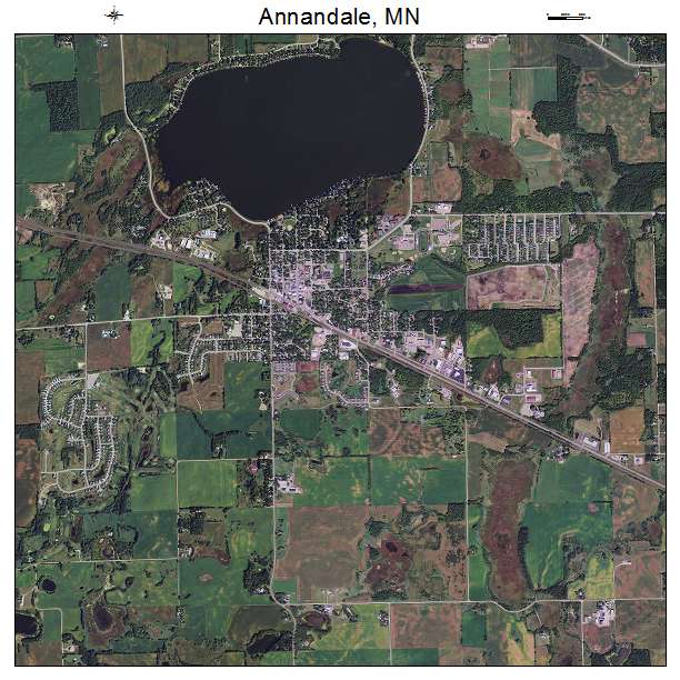 Annandale, MN air photo map