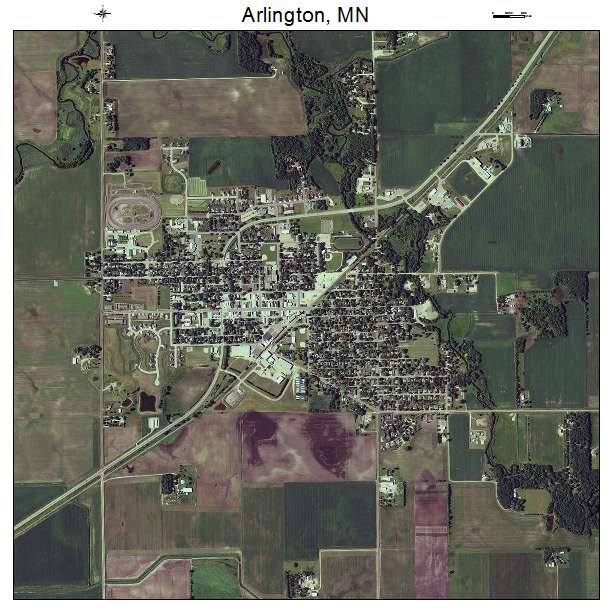 Arlington, MN air photo map