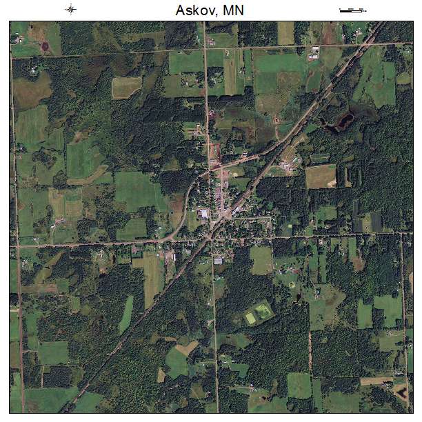 Askov, MN air photo map