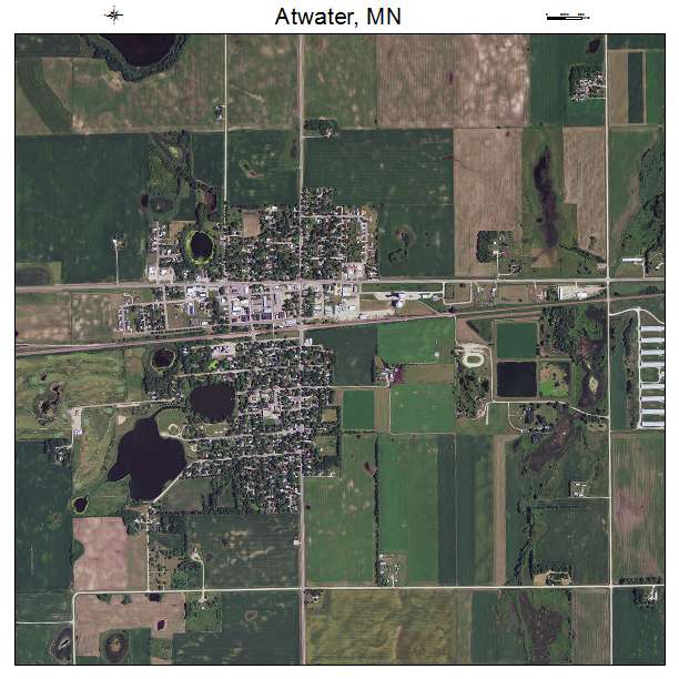 Atwater, MN air photo map