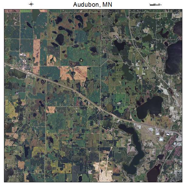 Audubon, MN air photo map