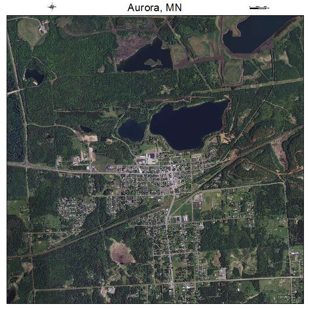 Aurora, MN air photo map