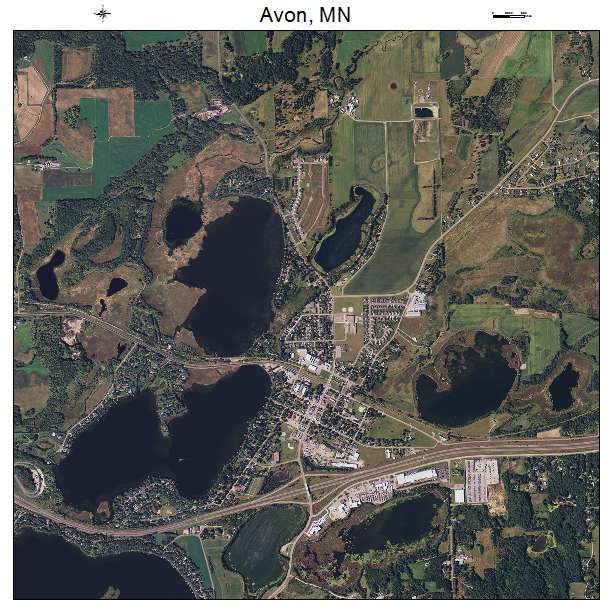 Avon, MN air photo map