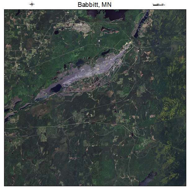 Babbitt, MN air photo map