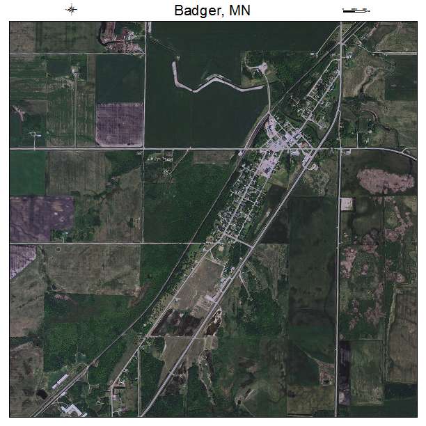 Badger, MN air photo map