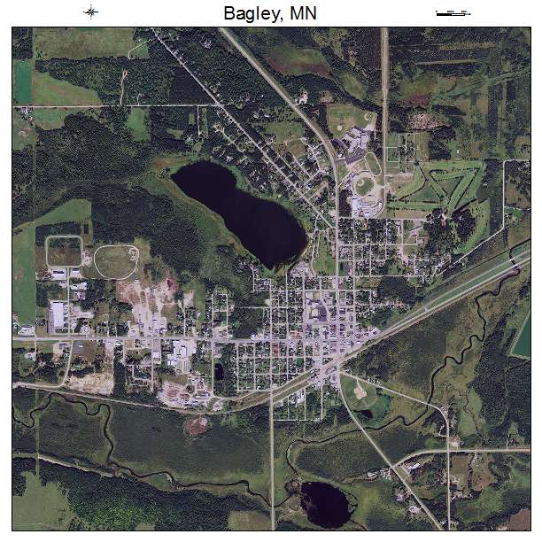 Bagley, MN air photo map