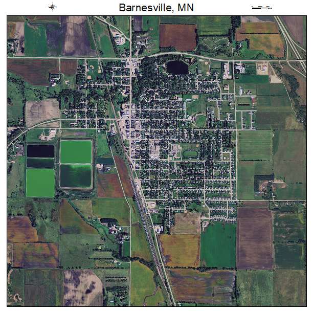 Barnesville, MN air photo map