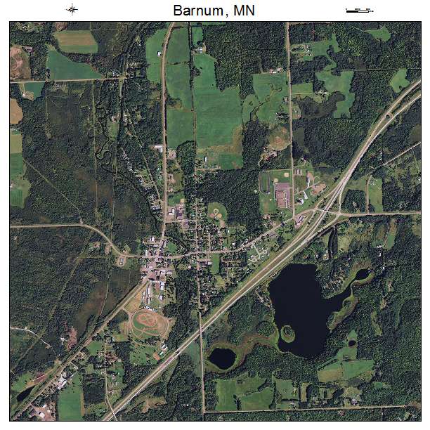 Barnum, MN air photo map