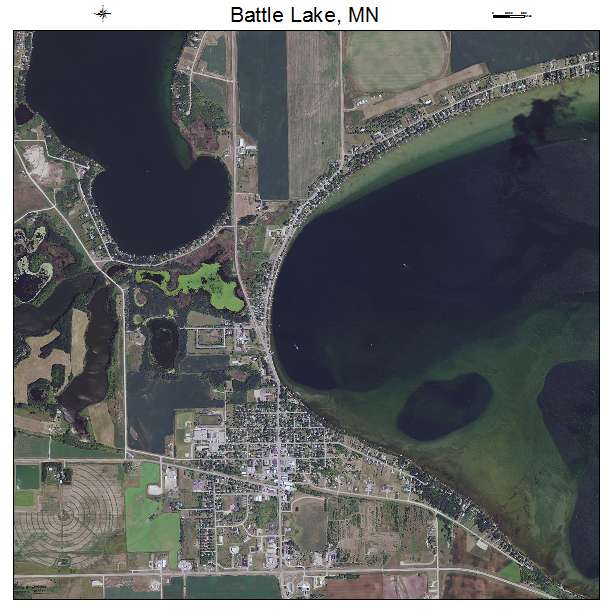 Aerial Photography Map of Battle Lake, MN Minnesota