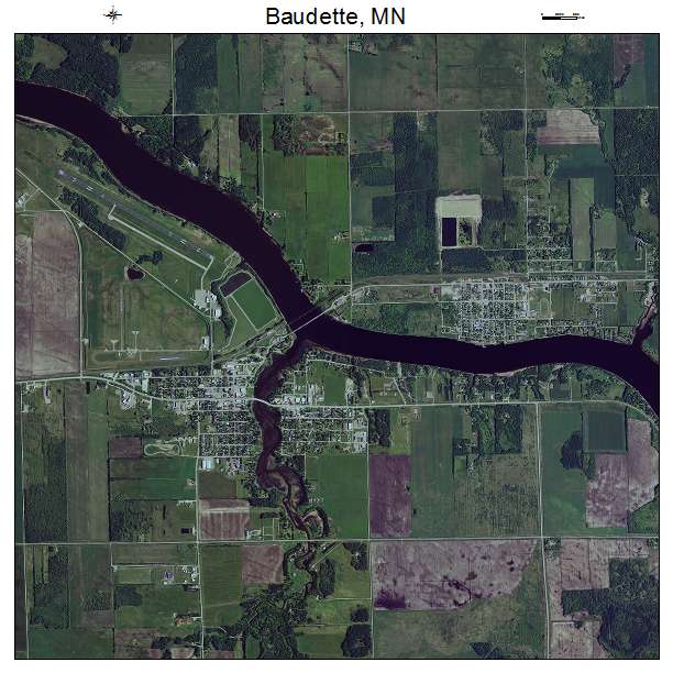 Baudette, MN air photo map