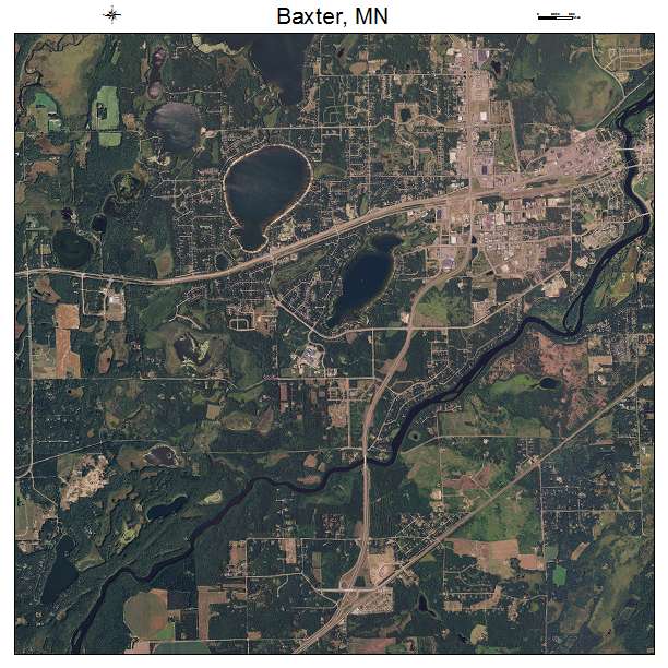 Baxter, MN air photo map