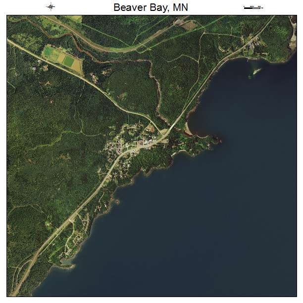 Beaver Bay, MN air photo map