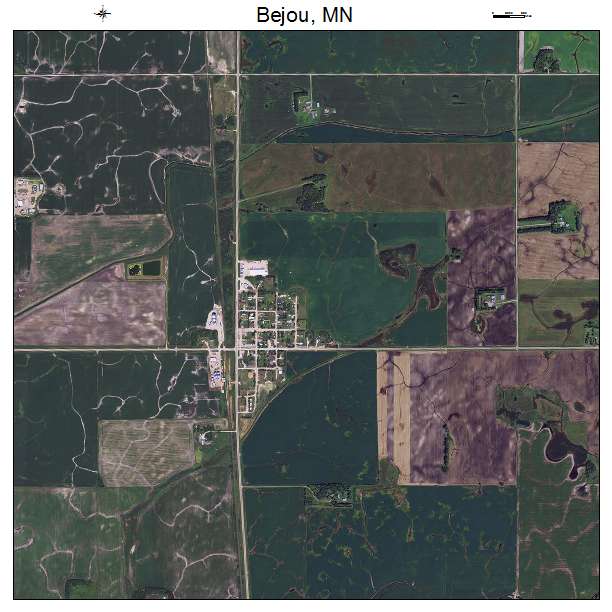 Bejou, MN air photo map