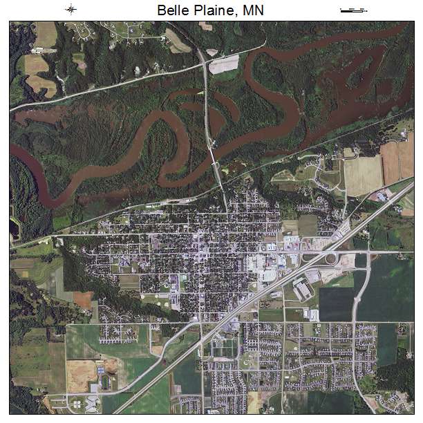 Belle Plaine, MN air photo map