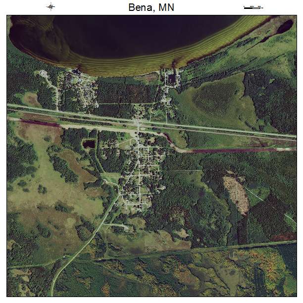 Bena, MN air photo map