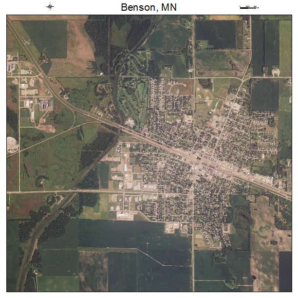 Benson, MN air photo map