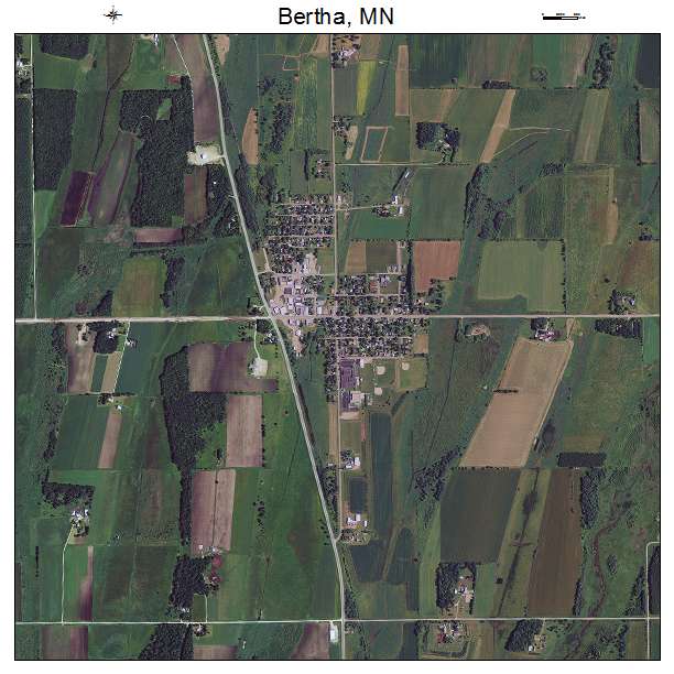 Bertha, MN air photo map