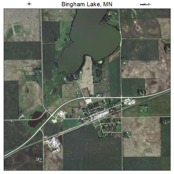 Bingham Lake, MN air photo map