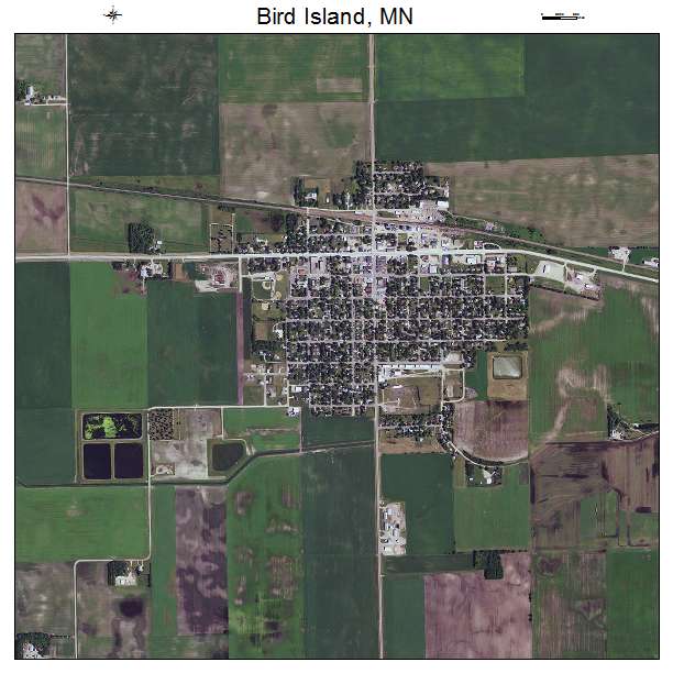 Bird Island, MN air photo map