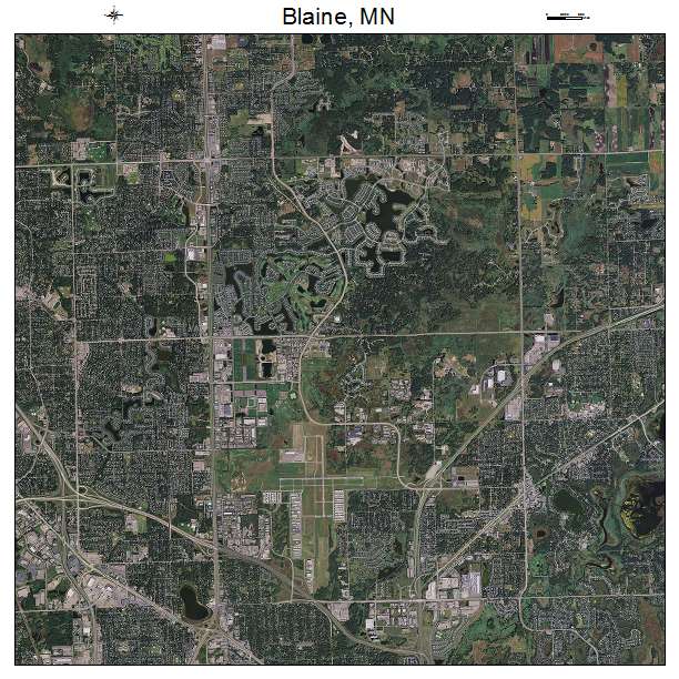 Blaine, MN air photo map