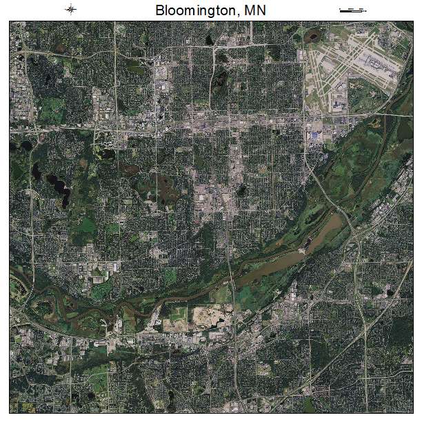 Bloomington, MN air photo map