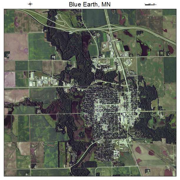 Blue Earth, MN air photo map