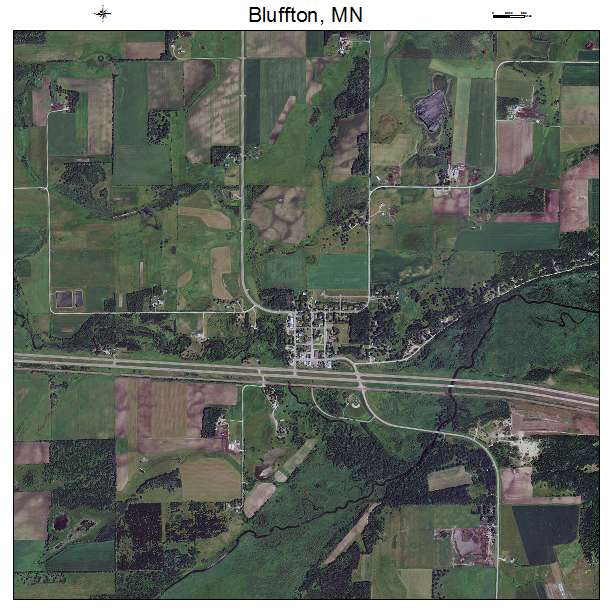 Bluffton, MN air photo map