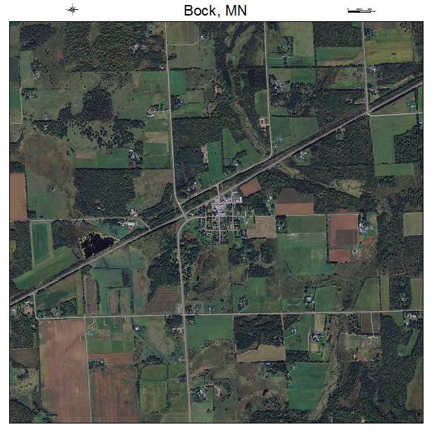 Bock, MN air photo map