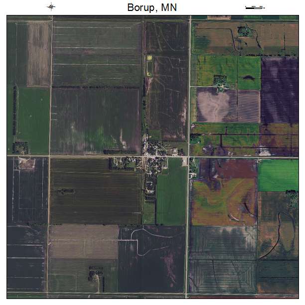 Borup, MN air photo map