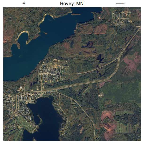 Bovey, MN air photo map