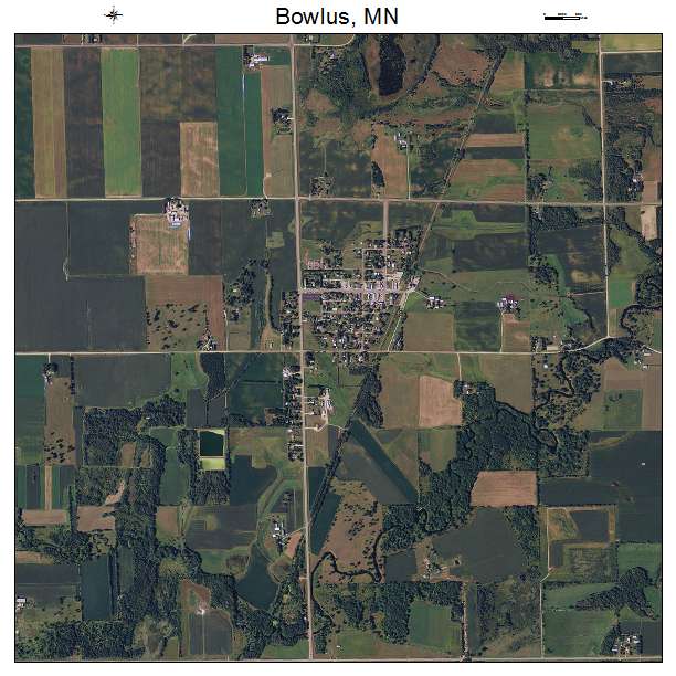 Bowlus, MN air photo map