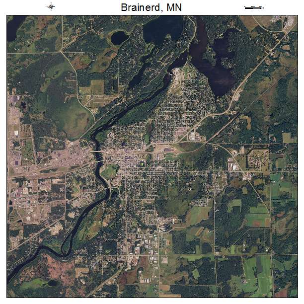 Brainerd, MN air photo map