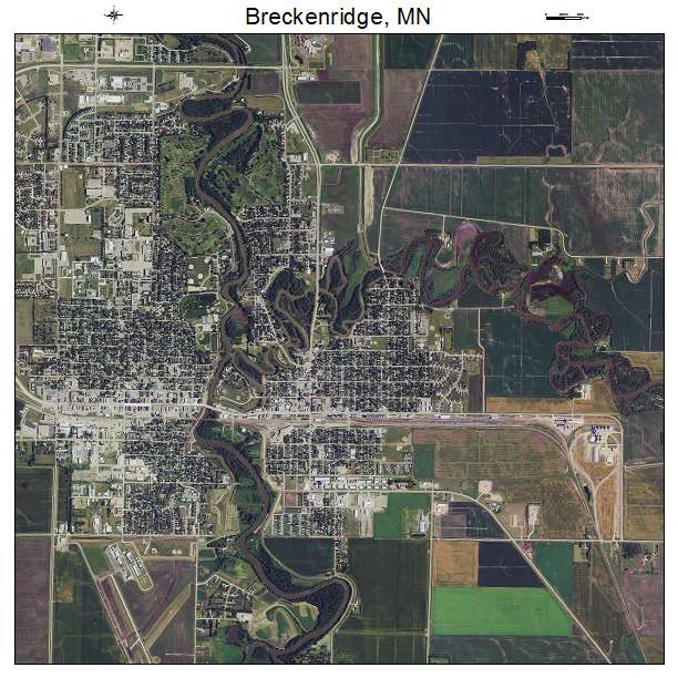 Breckenridge, MN air photo map