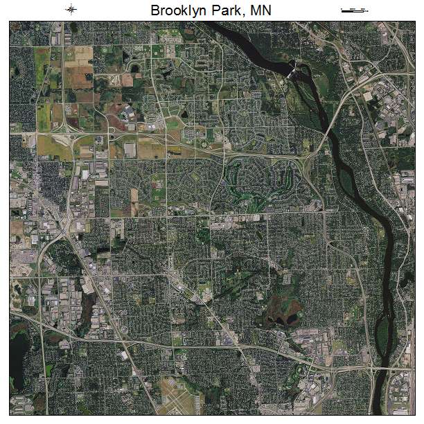 Brooklyn Park, MN air photo map