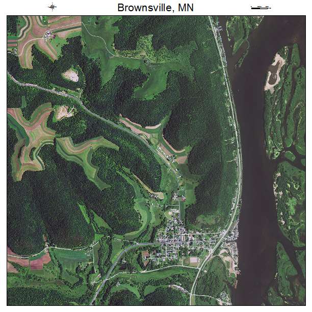 Brownsville, MN air photo map